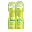 Ban Invisible Roll-on Antiperspirant Deodorant for Women and Men, 24-hour Underarm Odor & Sweat Protection, Unscented, 3.5 Oz, Pack of 2