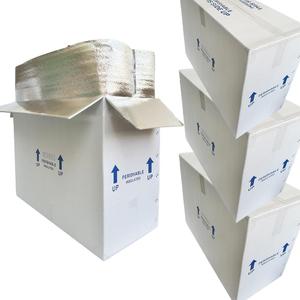 ROTCH Insulated Shipping Boxes with Liners, 4 Pack 26x11x19'', Cold Shipping Box Coolers for Perishable Frozen Food, White (T261119-4L-W)