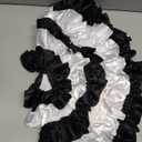 Civaner Black and White Christmas Tree Skirt 24 Inch Ruffle Tree Skirt Fluffy Christmas Mat Farmhouse Decoration for Holiday Party Mnini Xmas Decoration
