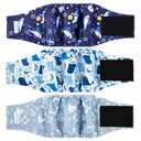 Paw Legend Washable Dogs Diapers Male Dog Belly Bands for Male Dogs Diapers Reusable Puppy & Doggie Diapers Male (3 Pack, X-Small)