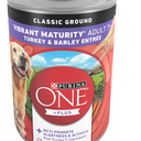 Purina ONE Plus Senior Wet Dog Food, Turkey & Barley, (12) 13 oz Cans 12-Pack, EXP APR2028