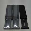 Utoplike Bamboo Dresser Drawer Dividers, 4'' High Adjustable Drawer Organizers for Clothing, Spring Loaded, Works in Kitchen, Bathroom, Bedroom, Drawer, Desk, 4 PCS, Black