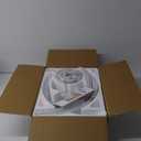 VOLISUN Low Profile Ceiling Fans with Lights and Remote, 19.7in Flush Mount Ceiling Fans with Light, 3000K-6500K Dimmable Fandelier Ceiling Fan, Bladeless Ceiling Fan for Bedroom(White)