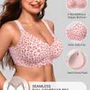 OEAK Women Jelly Bras No Underwire Scalloped Push Up Buttery Soft Tshirt Bra Seamless Full Coverage Convertible Everyday Bra, Large
