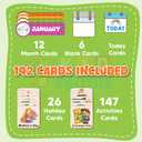 Wooden Weekly Calendar for Kids, Kids Weekly Planner, Large Week's Routine for Toddler, Daily Weekly Routine for Boys Girls Age 3+ (02)