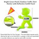 Slow Children At Play Safety Signs for Street, 31 Inch Kids At Play Safety Signs for Street Neighborhoods Schools Driveway, Slow Down Kids At Play Sign with Reflective SLOW Sticker & Warning Flag