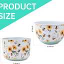 Joint Honglin Butterfly & Bee Metal Planters Set of 2 Decorative Flower Pots with Colorful Garden Prints, Outdoor & Indoor Use Cute Spring Floral Design for Patio, Balcony, Home Decor (Bee)