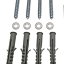 NKAIKE Lag Bolt Kit for Mounting TV Bracket Into Wood Or Concrete - Includes Heavy Duty Bolts, Fischer Concrete Anchors