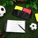 Toyvian Soccer Referee Card Set with Red Yellow Cards Holder Scorebook and Pencil for Football Volleyball Officials 4-Piece Kit