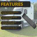 Dasbecan Left Driver Side Sun Visor w/o Wire or Mirror Compatible with Freightliner Cascadia 2007-2017 (After June 2007) Replace# 924-8005
