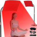 Red Light Therapy for Body Face, Infrared Light Therapy Lamp with Adjustable Stand, 660nm and 850nm Near Infrared LED Lights Panel, Red Infrared Lamp for Full Body, Gift for Men Women (Black)