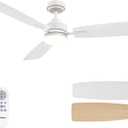 Amico Ceiling Fans with Lights, 52 Inch Ceiling Fan with Light and Remote Control, White Fan, Reversible, 3CCT, Dimmable, Noiseless, Ceiling Fan for Bedroom, Indoor/Outdoor Use