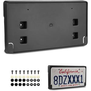 Custom Fit for License Plate Bracket Jeep Wrangler JL 2018-2025 2026 Front License Plate Frame Black Replacement 68295610AA CH1068150 Car Accessories