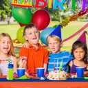 Oudain 4 Pcs Blue and Orange Tablecloth Dragon Party Anime Theme Table Cloth 108 x 54 Inch Plastic Disposable Rectangle Tablecovers for Birthday Themed Party Decoration Supplies