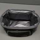 ExtraCharm Insulated Lunch Bag for Women/Men - Reusable Lunch Box for Office Picnic Hiking Beach - Leakproof Cooler Tote Bag Organizer with Adjustable Shoulder Strap for Adults-Black grey