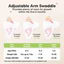 3-Pack Organic Swaddles for Newborns, Baby Sleep Sacks 0-3 Months - Baby Swaddle Wrap, Newborn Wearable Blanket, Infant Sleep Sack for Girls, Boys, Soft & Snug, Large Hook & Loop Closure (Granite)