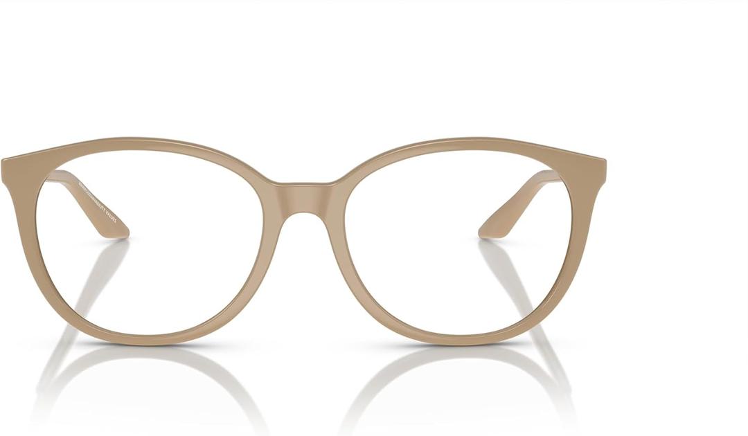 Armani Exchange A|X AX3109F Low Bridge Fit Prescription Eyewear Frames, Shiny Tundra/Demo Lens, 54 mm