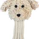 Funny Golf Headcover, Handmade Crochet Finished Goldendoodle Golden Doodle Animals Plush Driver Headcover