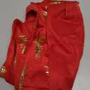 Artoid Mode Christmas Tree Red Dutch Fleece Table Runner, Glitter Metallic Foil Holiday Kitchen Dining Table Decoration for Home Party Decor 13x72 Inch