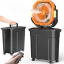 Ausic 20L 12Inch Portable Misting Bucket Fan, 30000mAh Oscillating Outdoor Fans with Water Spray for Patio, Rechargeable Battery Camping Fan with Remote Control, Home/Beach/Travel Essentials (Orange)