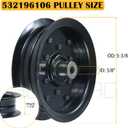 2 Pack 197379 Idler Pulley Replaces 532196106, 532197379, Craftsman 196106 for Husqvarna z254f Z254 YTH24V48 YTH24K48 YTH2348 YTH22V46 YTH20K46 YTH18542 RZ5426 RZ5424 MZ54 LGT2654 Mowers