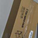 KLM Countertop Coffee Station Organizer, 2 Tier Wooden Shelf for Coffee Bar Accessories, Condiment Storage Caddy for Kitchen, Bathroom Counter Organizer, Home, Office - Brown