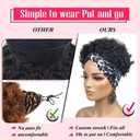 Afro Puff Headband Wig for Black Women Natural Black Kinky Curly Put-On & Go Afro Headband Wig, Easy Wear, Stylish Protective Afro Wigs