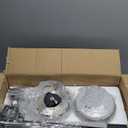 ZMISHIBO 62 inch Brushed Nickel Modern Ceiling Fan with Light and Remote, Indoor/Outdoor Industrial Ceiling Fan for Living Room Patio, 6 Speed Reversible Quiet DC Motor, 3 CCT, Dual Finish 8 Blades