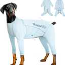 Yeapeeto Dog Sun Protection Cooling Suit UPF 50+, Quick-Dry Breathable Jumpsuit for Large & Medium Dogs, Outdoor Dirt-Resistant Shedding Control Pet Apparel (Ice Blue, 7X-Large)