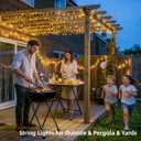 JMEXSUSS 168FT 600 LED String Lights for Outside Clear Wire, Warm White Christmas Lights Outdoor Waterproof, Tree Lights Outdoor Plug in for Patio Wedding Party Holiday Christmas Bedroom Pergola Decor