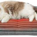 Bedsure ComfyFleece Self Warming Cat Bed, Medium Self Heating Dog Crate Pad, Thermal Extra Warm Puppy Mat Indoor, Non-Slip & Washable, Not Electric, 30" x 20", Grey