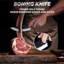 Chef Knife 11 Inch, Kitchen Knife for Boning, Cutting, and Chopping. Hand Forged Meat Cleaver, Deba Knife, Japanese Knife, and Kitchen Knives For Home, Outdoor Cooking, Camping BBQ (Yellow)