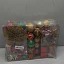 Set of Red and Green Christmas Baubles Various Models & Sizes 