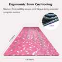 Knseva. Large Gaming Mouse Pad with Stitched Edges, Be Strong and Courageous Inspirational Quote Joshua 1:9 Bible Verse Scripture Pink Glitter Background, Anti-Slip Waterproof XXL Extended Desk Mat (Abstract Fantasy)