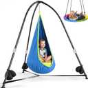 Trekassy 2-in-1 Sensory Swing Set with Stand, Pod & Saucer Swing