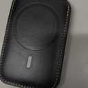 Genuine Leather Strong Magnetic Card Holder for MagSafe, Phone Wallet Stand, Angle Adjustment RFID Blocking 6 Cards Magnet Wallet Compatible with iPhone 17/16/15/14/13/12 Series - Retro Black