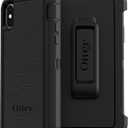OtterBox Defender Series Rugged Case & Holster for iPhone Xs & iPhone X - Non-Retail Packaging - Black (with Microbial Defense)