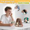 Summidate Letter Piggy Bank for Smarts Kids Girls Wooden Savings Box for Boys Coin Banks for Baby,Personalized Cute Initial Money Banks, Birthday Gift for Toddlers (H) (9", Cartoon-h-9")