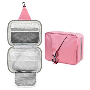 surebaby Travel Toiletry Bag with Hanging Hook (Waterproof, pink)
