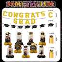 11PCS Prom 2025 Graduation Decorations Honeycomb Photo, Congrats Grad Banners and Table Honeycomb Photo Centerpiece Congratulate Graduation Table Toppers for Party Supplies