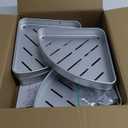 Nieifi Corner Shower Caddy Stand-5 Tier Rustproof Anodized Aluminum Standing Shower Organizer-Shower Caddy Corner-Dual Stability to Anti-Shaking-Height-Adjustable Legs for Uneven Surfaces-Silver