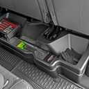 Rough Country Under Seat Storage for Ram 1500 Crew Cab (2019-2025) - Heavy-Duty Thermoplastic, Anti-Skid, Custom-Fit Rear Seat Organizer Tray
