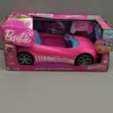 Hot Wheels Barbie RC Toy Car, Remote-Control Pink Convertible, Can Hold 2 Barbie Fashion Dolls & Trunk Opens for Storage, Sticker Sheet for Customizing