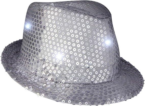 FlashingBlinkyLights Sequin Light Up LED Fedora Hat