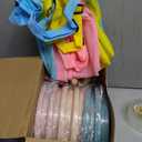 MiniInflat 18 Pcs Foldable Sand Buckets and Shovels and Mesh Bags for Kids Beach Tools Sand Toys Metal Garden Tools for Camping Gear, Travelling, Fishing Water Pail, Morandi Colors