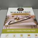 Walker Tray for Folding Walker with Cup Holders, Non-Slip Mat & Bag - Adjustable Universal Plastic Food Table for Seniors - Detachable Guardian Accessories - Removable Walker Trays for rolling walker