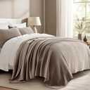 100% Cotton Waffle Coverlet Set, Queen Size, Truffle Taupe Brown | Soft Premium Waffle Weave Cotton Bed Blanket, Lightweight Oversized Bedspread, All Season 3-Piece Bedding Set with 2 Shams