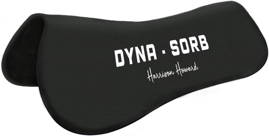 Harrison Howard Dyna-Sorb Full Shock Absorbing Memory Half Saddle Pad for Horse (Mars Black 1 (with White Print))