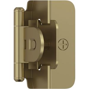 Amerock BPR8704BBZ | Cabinet Hinge | 1/2 in (13 mm) Overlay Double Demountable | Golden Champagne | Kitchen Cabinet Door Hinge | 1 Pair/2 Pack | Functional Hardware