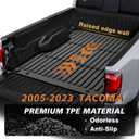 TripleAliners Truck Mat Compatible with 2005-2023 Toyota Tacoma 6FT Accessories, Truck Bed Mat Heavy Duty Custom Fit All Weather Protection TPE Pickup Liner